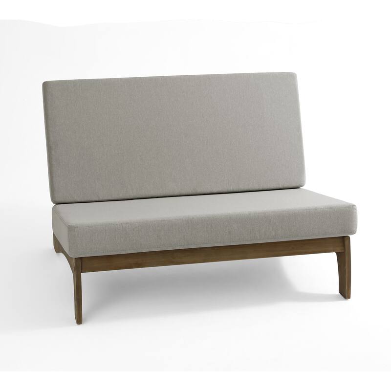 Casual Large Teak Outdoor Patio Conversation Set