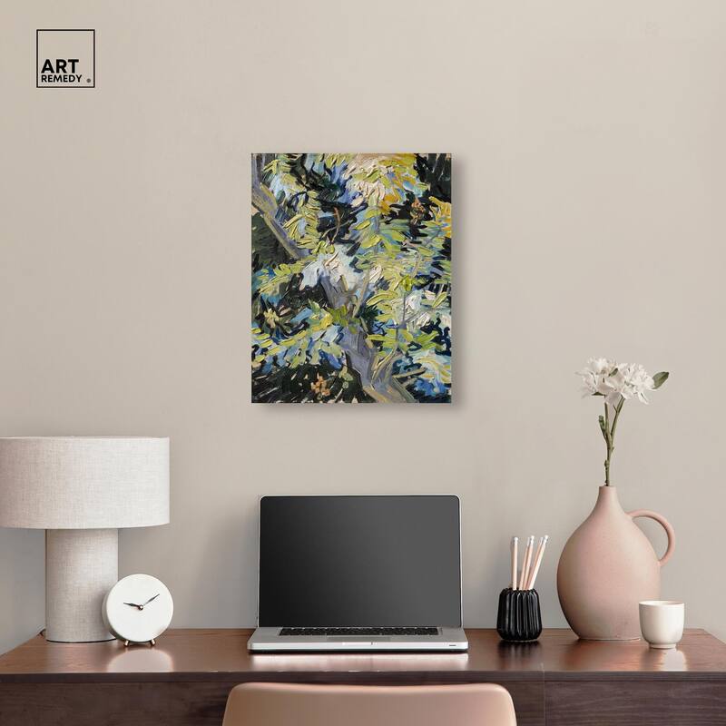 Blossoming Acacia Branches 1890 Canvas by Art Remedy, Gallery Wrapped