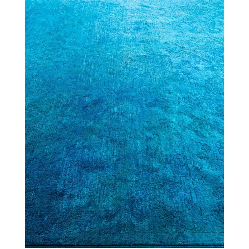 Vibrance One-of-a-Kind Hand-Knotted Area Rug - Blue, 6' 1" x 6' 4" - 6' 1" x 6' 4"