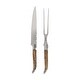 preview thumbnail 2 of 1, French Home Laguiole Olivewood Carving Knife and Fork Set. - Silver