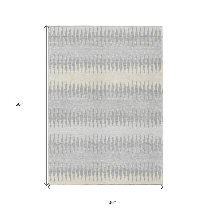 HomeRoots Striped Transitional Rectangle Outdoor Rug