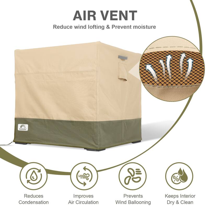 Aoodor Heavy Duty Patio Chair Cover with Air Vents for Cube Chair/Deep Seat/Outdoor Swivel