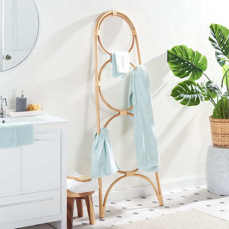 SAFAVIEH Home Kino 3 Tier Towel Hanger - 27.2"W x 1.2"D x 67"H