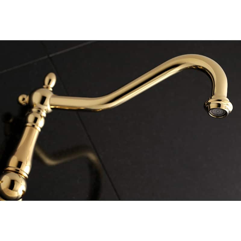 Heritage 3-Hole Wall Mount Roman Tub Faucet in Brushed Nickel