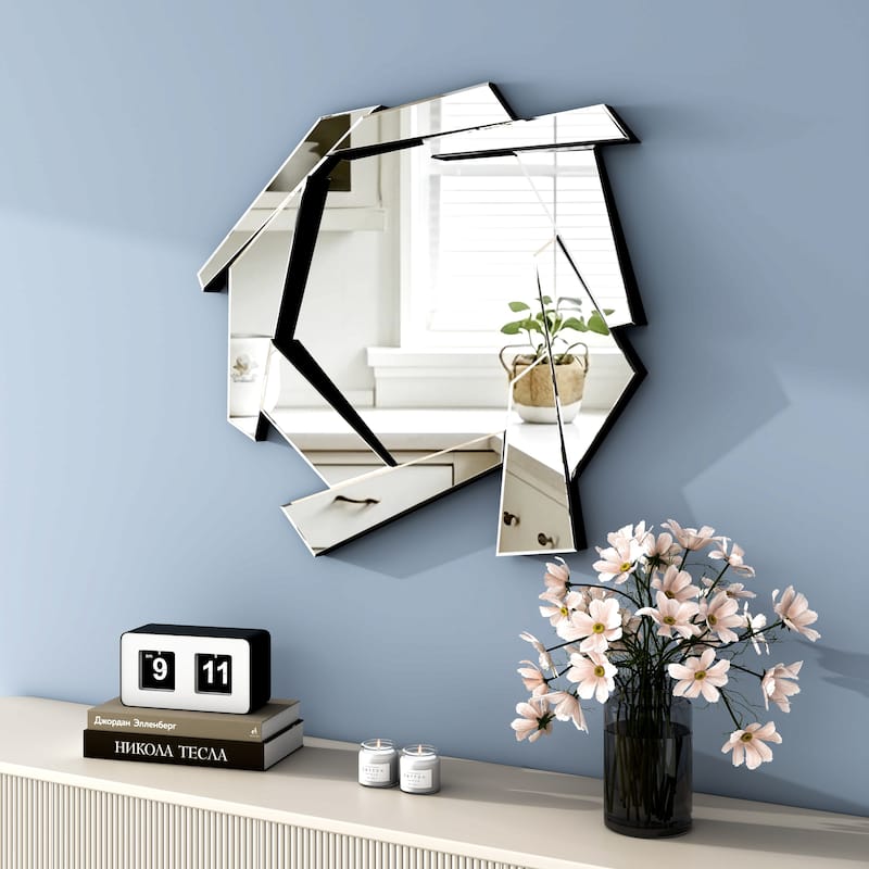 Modern Frameless Accent Wall Mirror