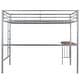 preview thumbnail 22 of 40, Minimal Design Twin Size Loft Bed with Desk, Ladder & Guardrails