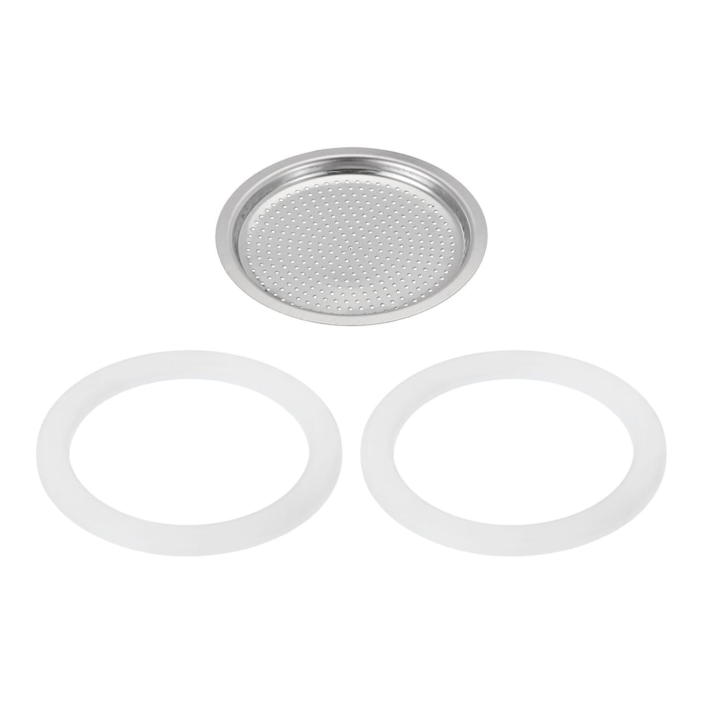 Aluminium Filter Replacement 57x49x4.5mm for 4-Cup Use Mocha Coffee Maker Pot - Silver
