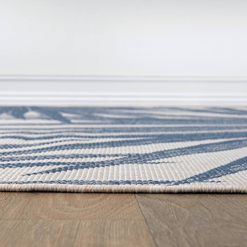 World Rug Gallery Tropical Nature Inspired Indoor/Outdoor Area Rug