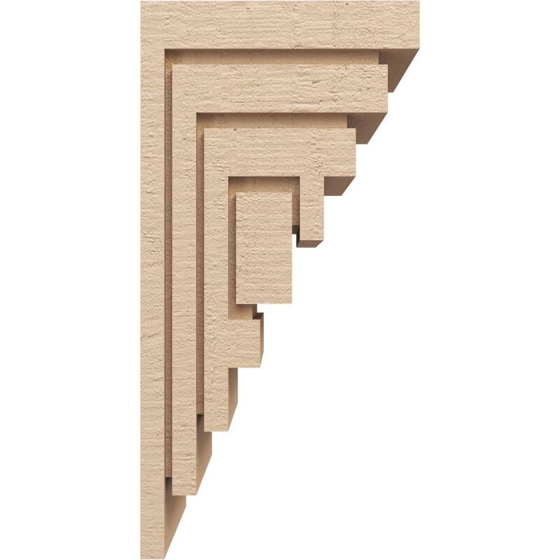 Series 2 Wide Landon Rough Cedar Woodgrain TimberThane Corbel, Primed Tan
