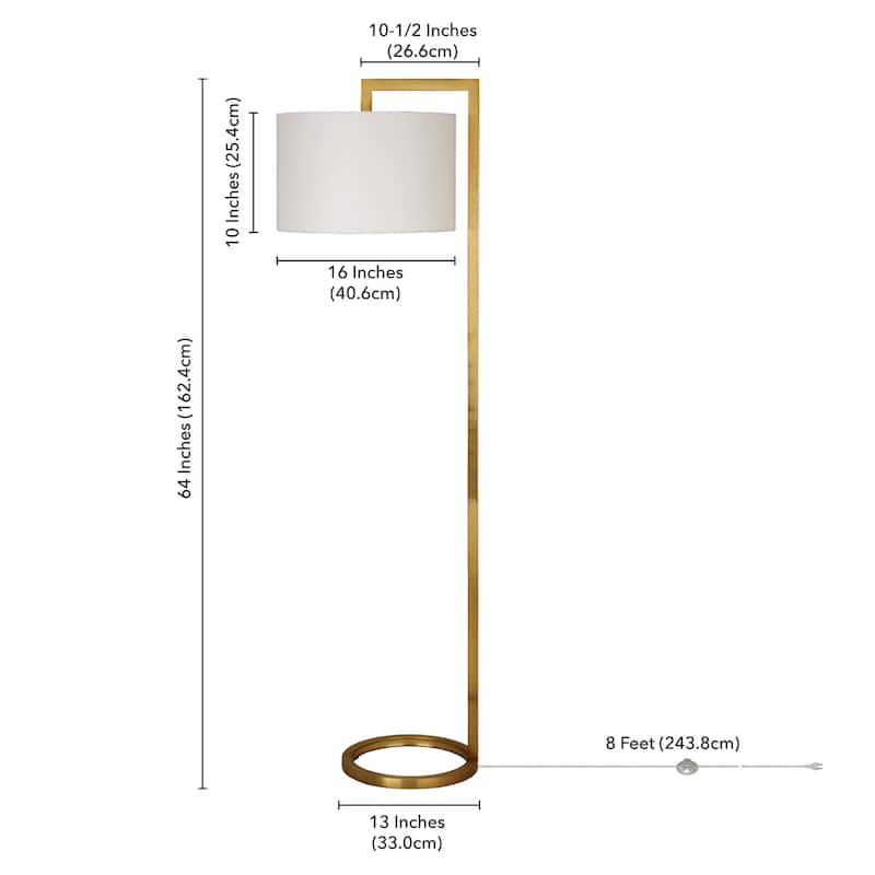 Grayson 68" Tall Floor Lamp with Fabric Shade