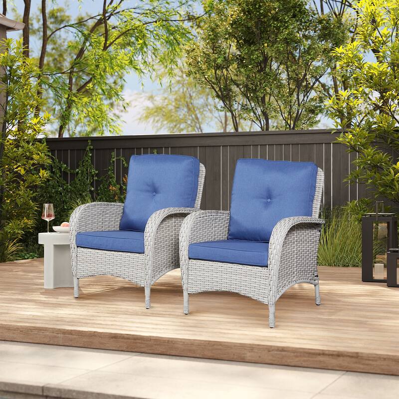 Gymojoy 7PCS Outdoor Loveseat Sofa Table Rocking Chair Furniture Set