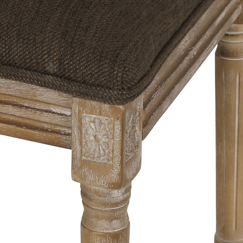 Dining Chairs with Upholstered Backrest, Fluted Legs, Set of 2