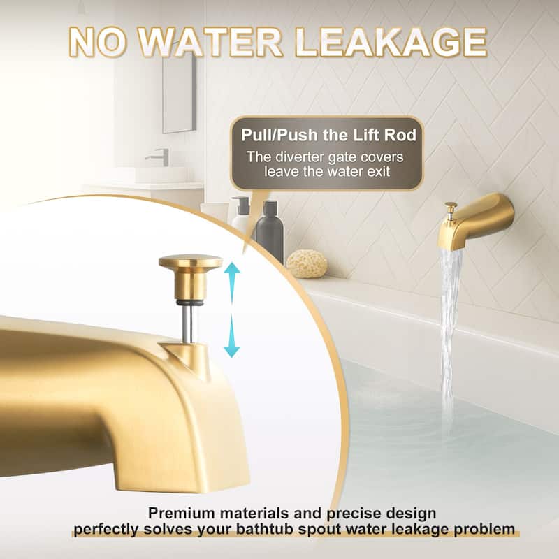 WOWOW Integrated Diverter Bathtub Spout