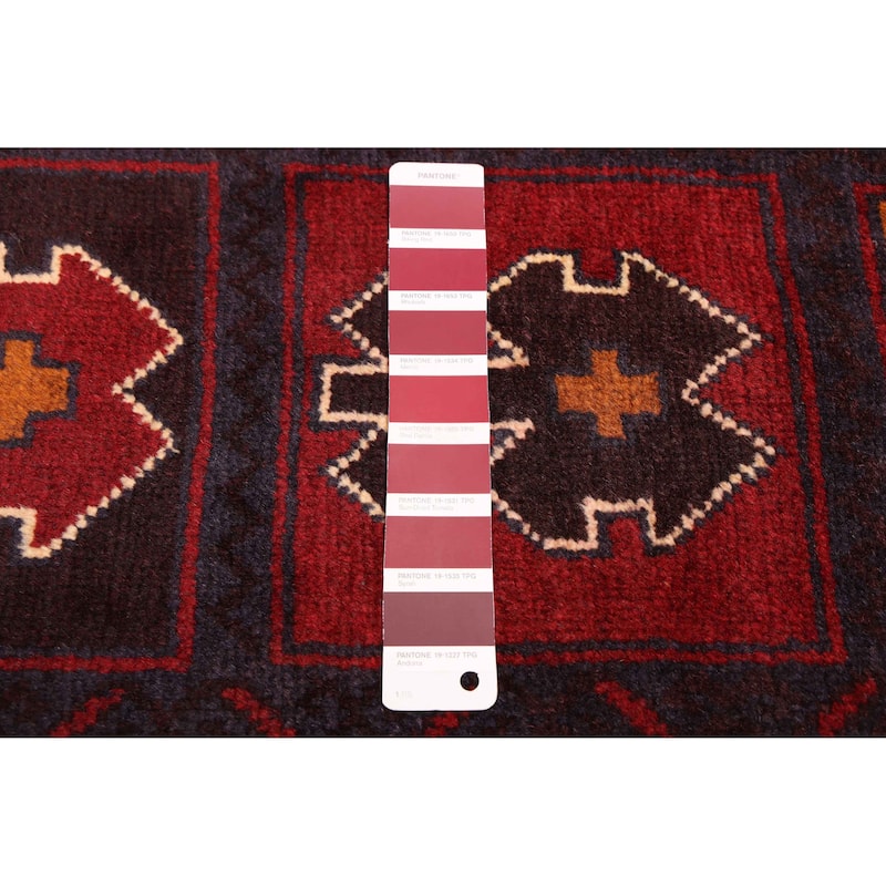 ECARPETGALLERY Hand-knotted Teimani Red Wool Rug - 3'7 x 6'3
