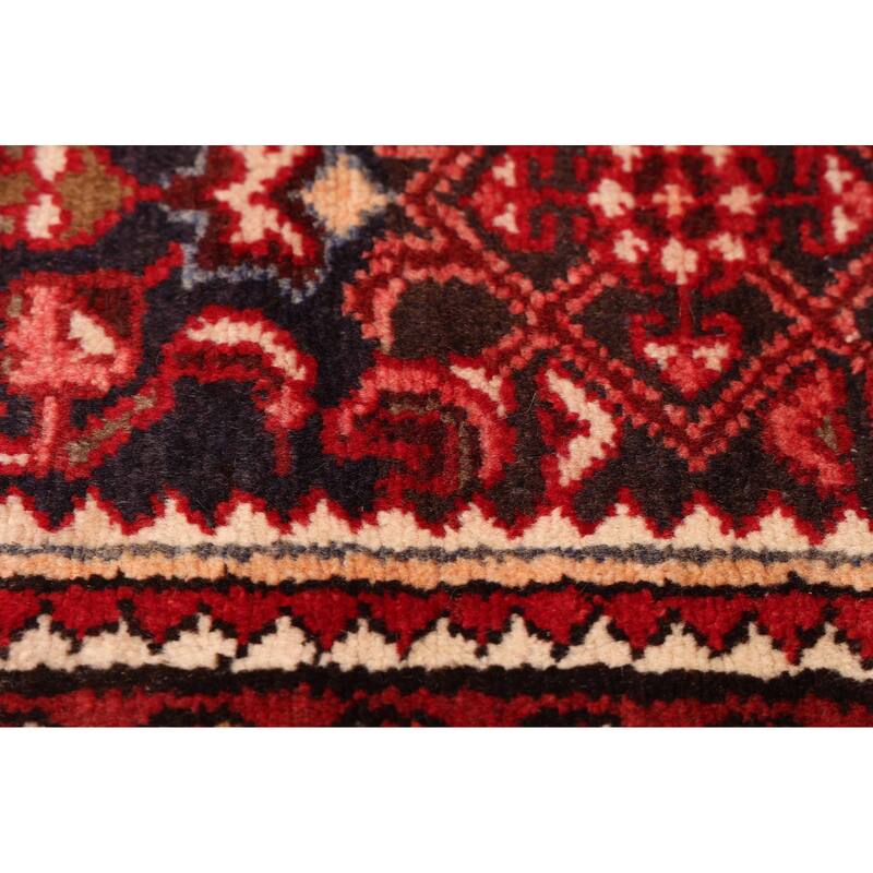 ECARPETGALLERY Hand-knotted Andelz Black, Red Wool Rug - 3'9 x 10'5