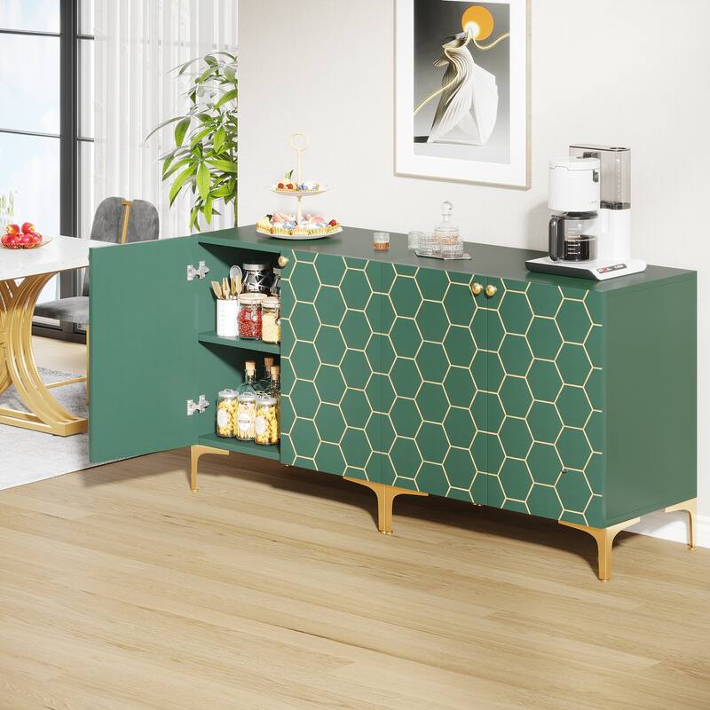 Modern Buffet Sideboard Cabinet with Storage for Dining Room (Set of 2)