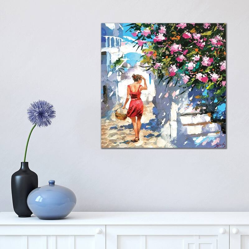 iCanvas "Greek Lane" by Dmitry Spiros Canvas Print - 18x18x1.5
