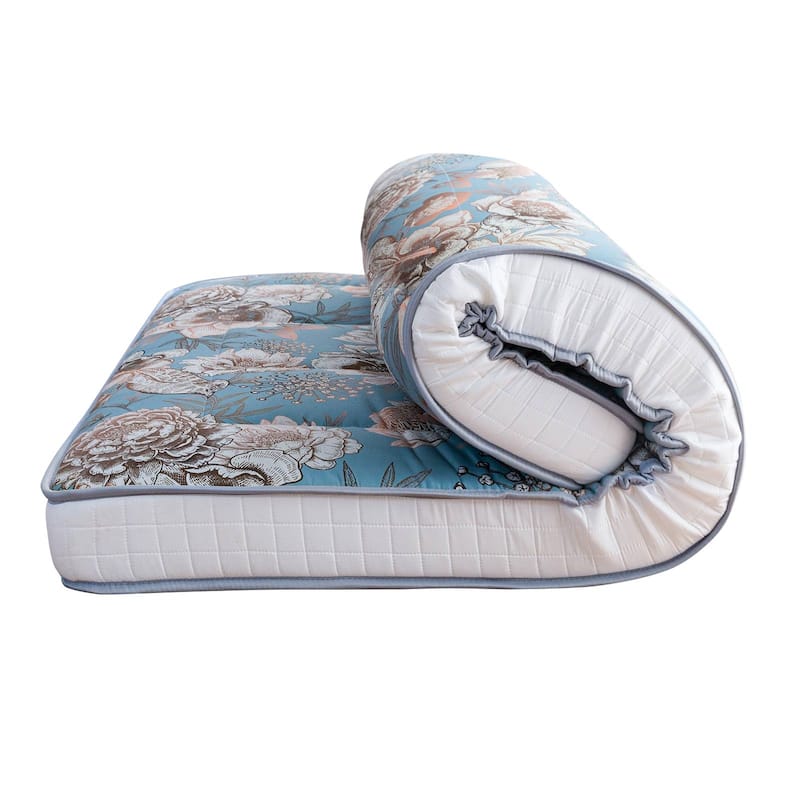 6-inch Thick Floral Pattern Floor Bed Futon Mattress