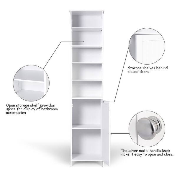 Shop 72 H Tall Floor Storage Cabinet Free Standing Shelving On