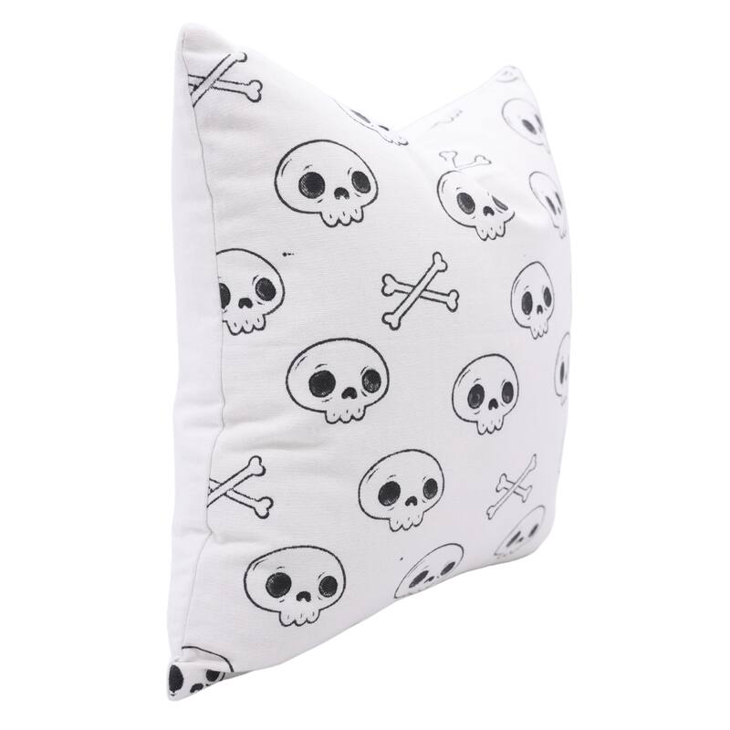 Fabdivine Home Decorative Accent Green Cotton Cushion Case, Skeleton