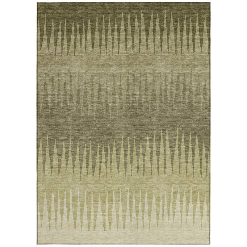 HomeRoots Striped Transitional Rectangle Outdoor Rug