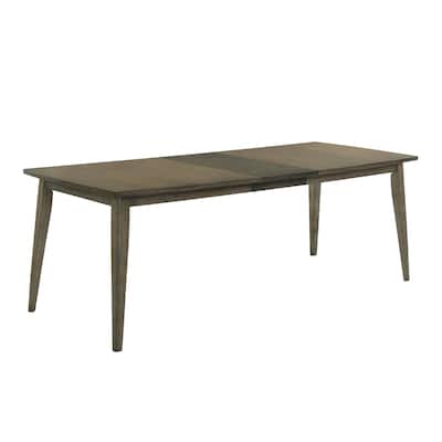 Extendable Rectangular Dining Table 72-88 Inch - Walnut Brown Finish with Tapered Legs, Seats 6+ - 35