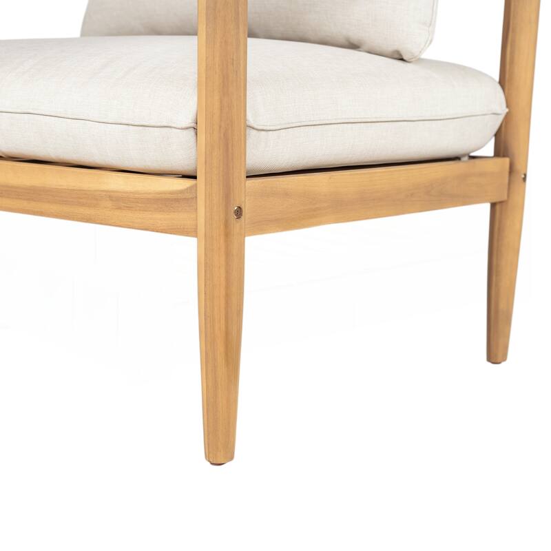 Outdoor Acacia Wood Lounge Chair