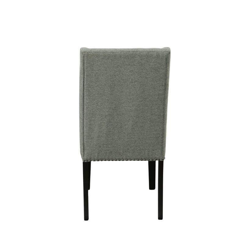 Upholstered Cushion Dining Chairs - 40" - Set of 2 - Gray