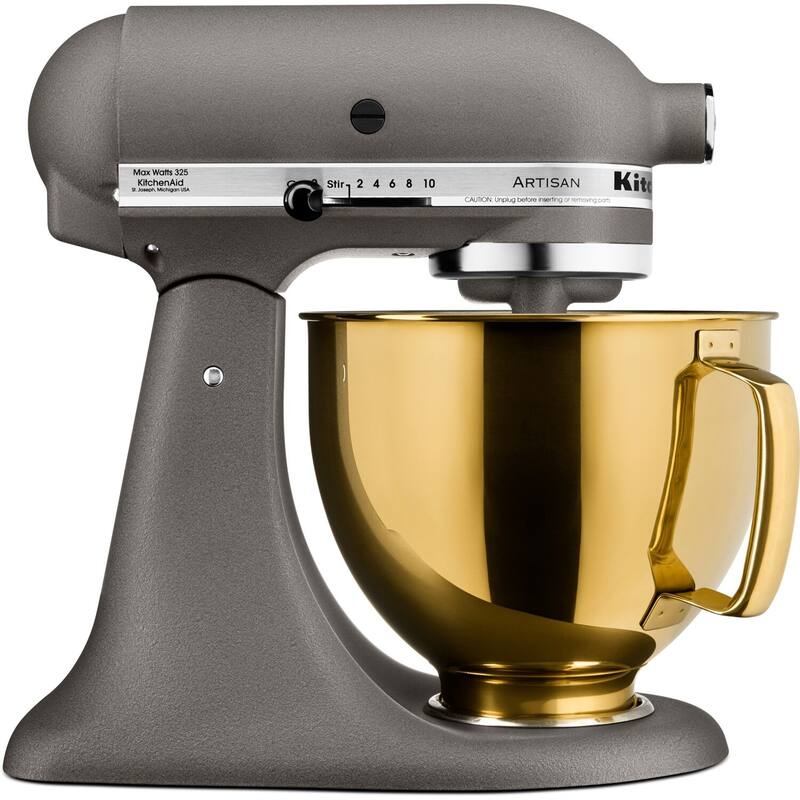 KitchenAid 5-Quart Tilt-Head Metallic Finish Stainless Steel Bowl in Radiant Gold