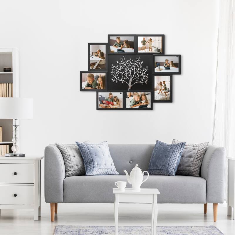 HELLO LAURA 8 Opening 4x6 Picture Frame Collage Family Tree Wall Hanging