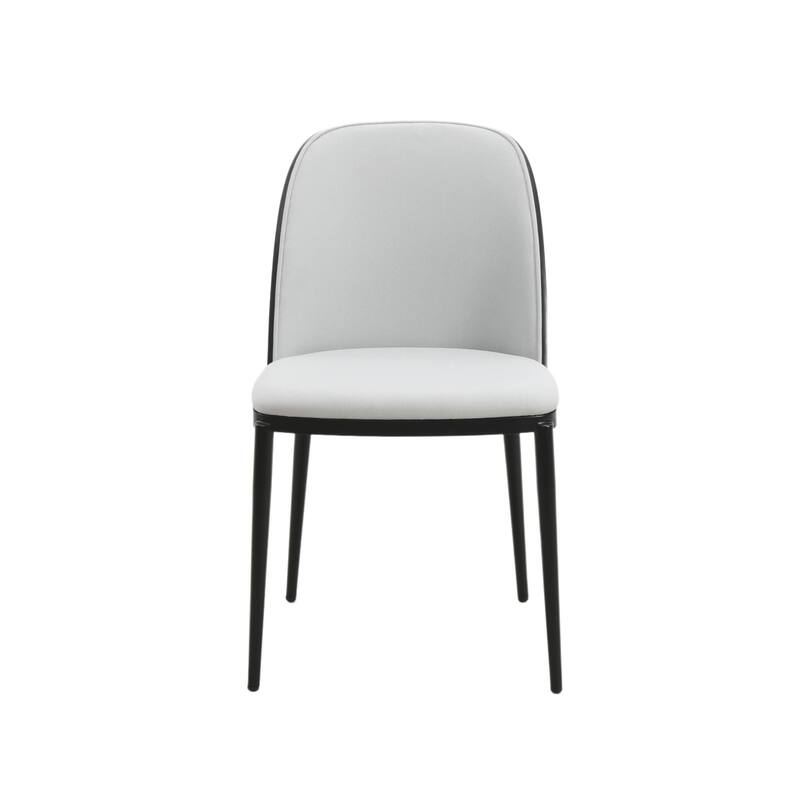 9-Piece Dining Set in Black Steel with 8 Chairs and Table Tule Collection by LeisureMod