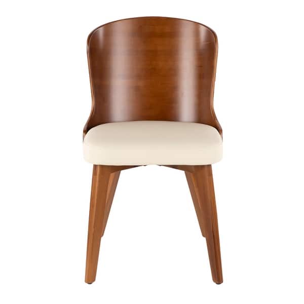 slide 15 of 36, Carson Carrington Valsbo Walnut/Faux Leather Chair Cream