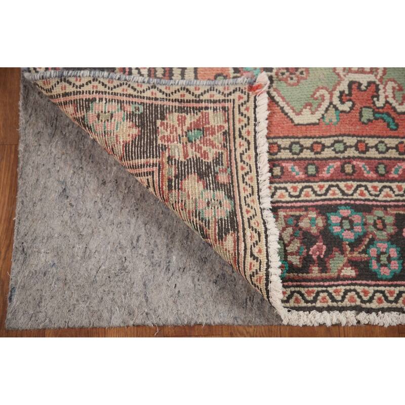 Hand Knotted Oriental 100% Wool Carpet Traditional Medallion Pink Hamedan Area Rug - 8' 11'' X 6' 5''