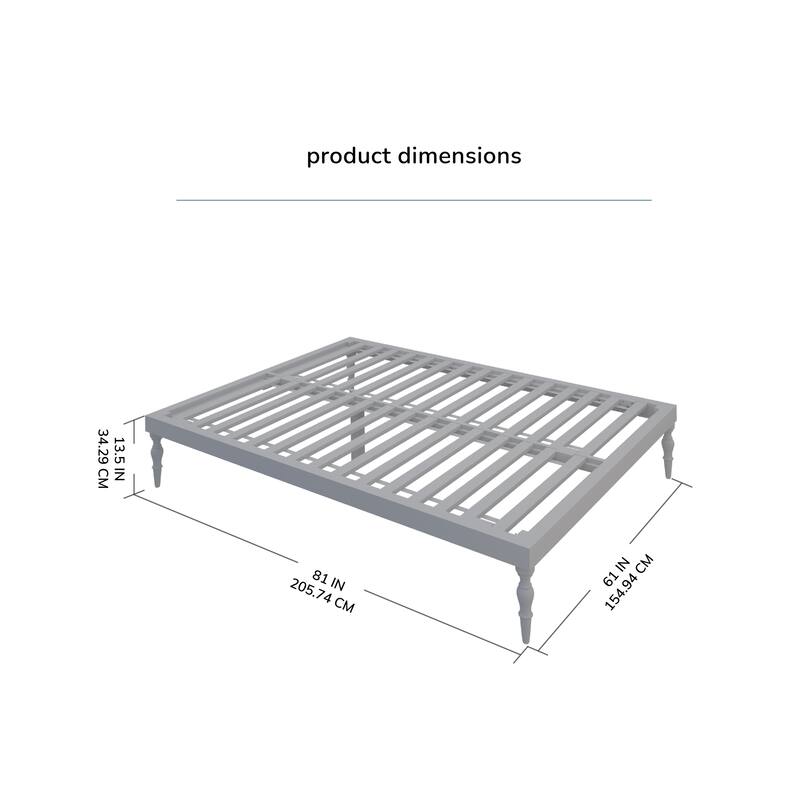 MH London Rhonda Solid Mango Wood Platform Bed