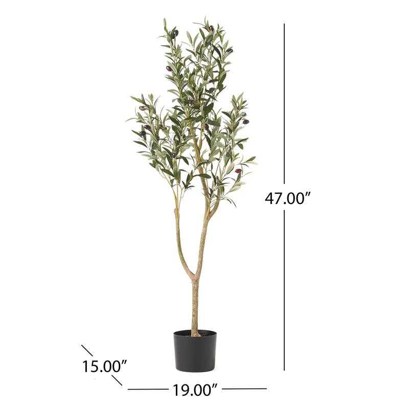 Taos 4' x 1.5' Artificial Olive Tree by Christopher Knight Home