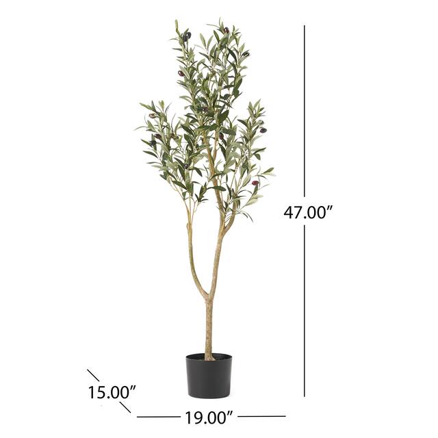 Taos 4' x 1.5' Artificial Olive Tree by Christopher Knight Home