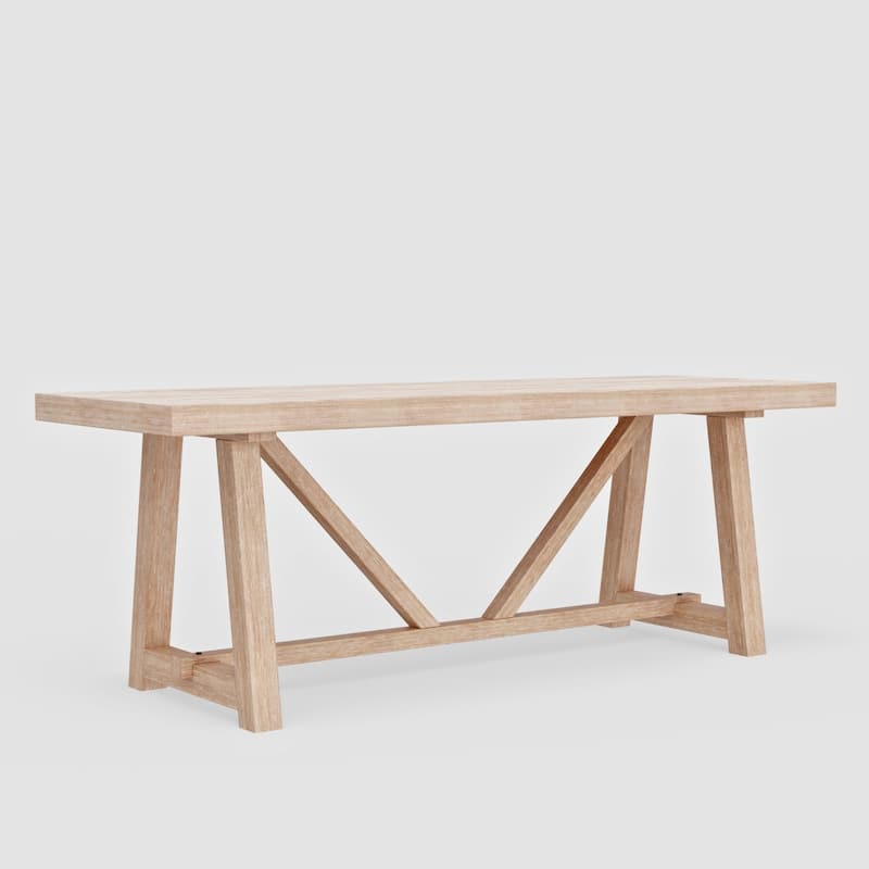 Alpine Furniture Raquel 84 in. W Rectangular Dining Table