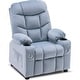 preview thumbnail 37 of 79, MCombo Big Kids Recliner Chair with Cup Holders , Velvet Fabric Baby Blue
