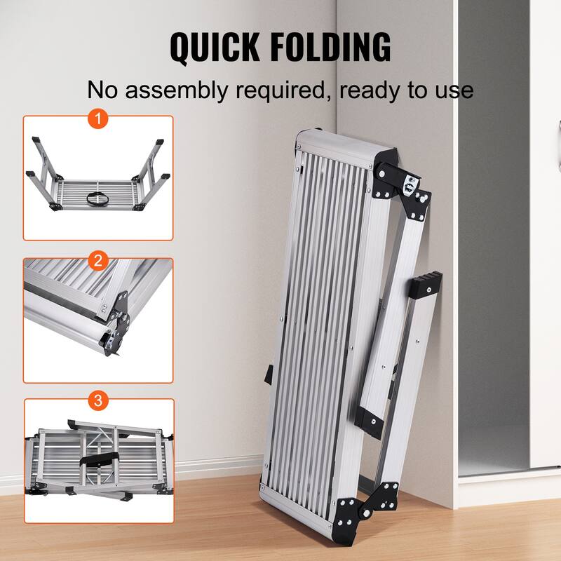 UIMOSO Folding Work Platform for Washing Vehicles, Cleaning, Painting, Decorating - 330 lbs 29.9'' x 11.8'' x 20"