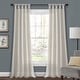 preview thumbnail 28 of 37, Porch & Den Alsea Burlap Knotted Tab Top Window Curtain Panel Pair 108"LX45"W - Light Linen