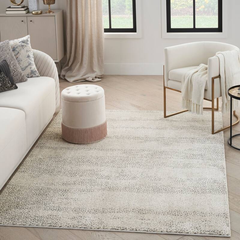 Nourison Home Elegance Indoor only Grey Abstract Area Rug