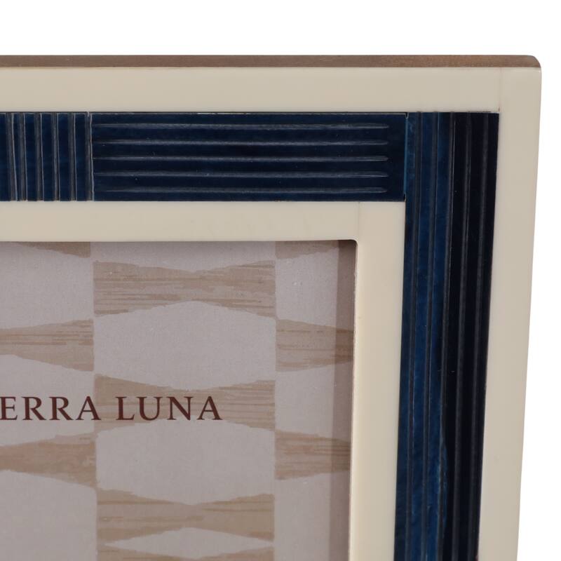 Decorative Round Marble Sculpture Statue - 10", White & Black