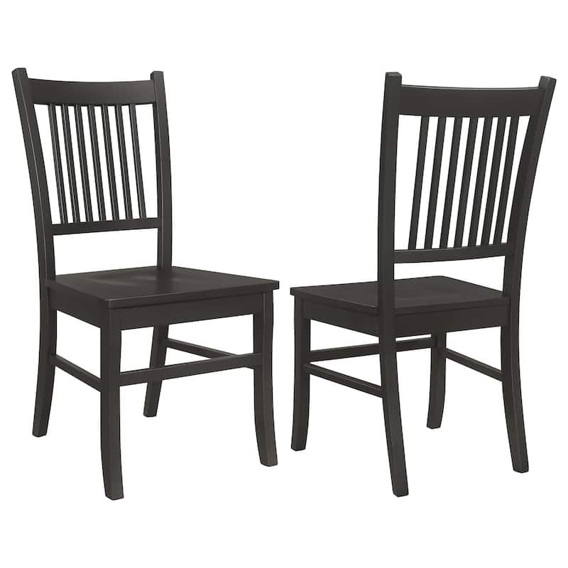 Marbrisa Matte Black Wood Dining Side Chair (Set of 2) - Set of 2 - Matte Black - Short