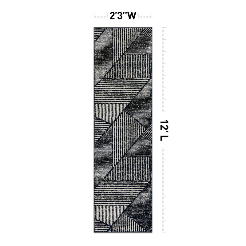 Contemporary Distressed Geometric Stylish Area Rug for Any Room