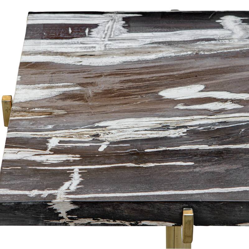 Petrified Wooden Accent Table - 22.5"