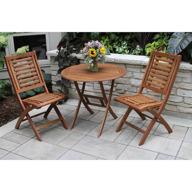 3 pc. Eilaf Eucalyptus Folding Bistro Set