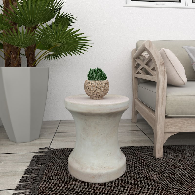 Contemporary Fiberclay Stool - 14 x 14 x 16