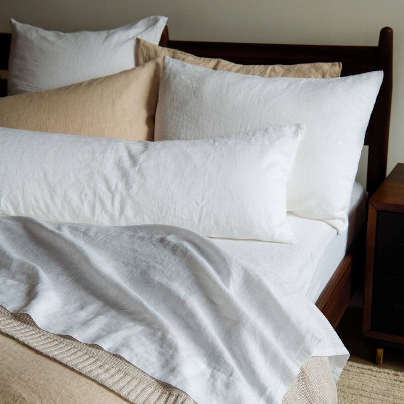 French Linen Pillow with Removable Sham by BOKSER HOME