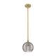 Option Brushed Brass / Light Smoke Deco Swirl
