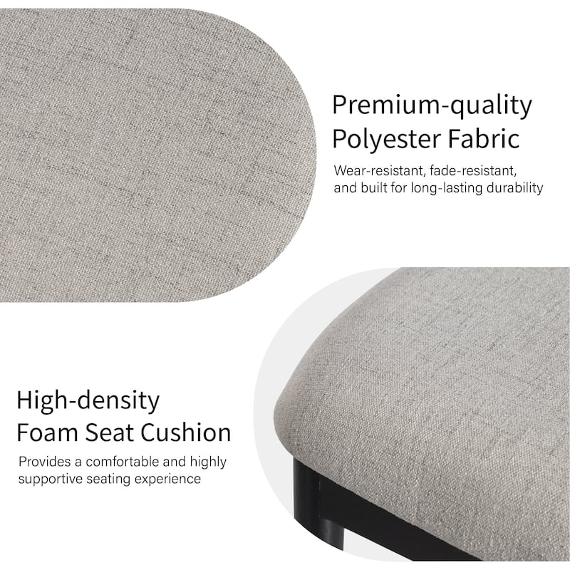 Modern Upholstered Dining Chair with Solid Wood Legs Side Chair for Kitchen Dining Room Living Room (Set of 2)